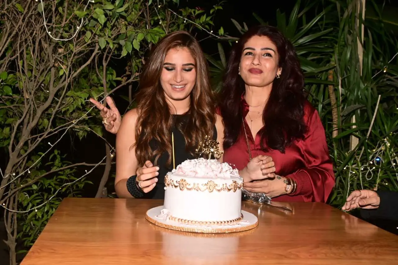 Rasha Thadani celebrated her birthday by cutting the cake with her mom, Raveena Tandon, by her side. The sweet moment showed their close bond.